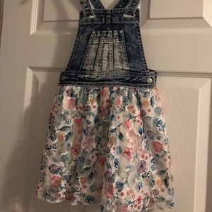 Jordache Girls Denim Bib Dress Size 10/12